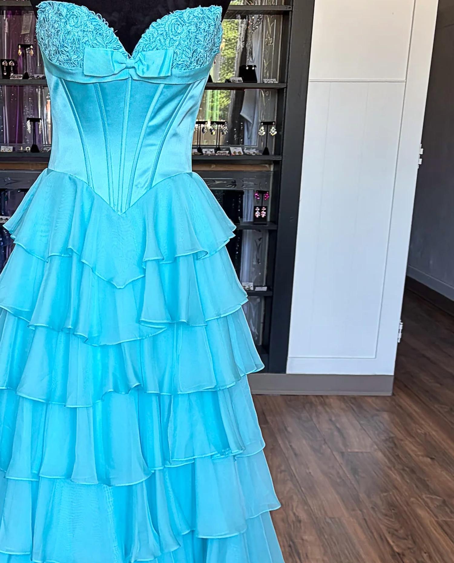 Sherri Hill - Women's Strapless Silk Corset Dress