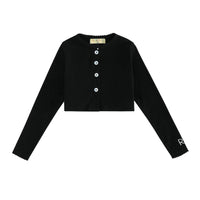 Retrokid - Girls Ribbed Cropped Cardigan