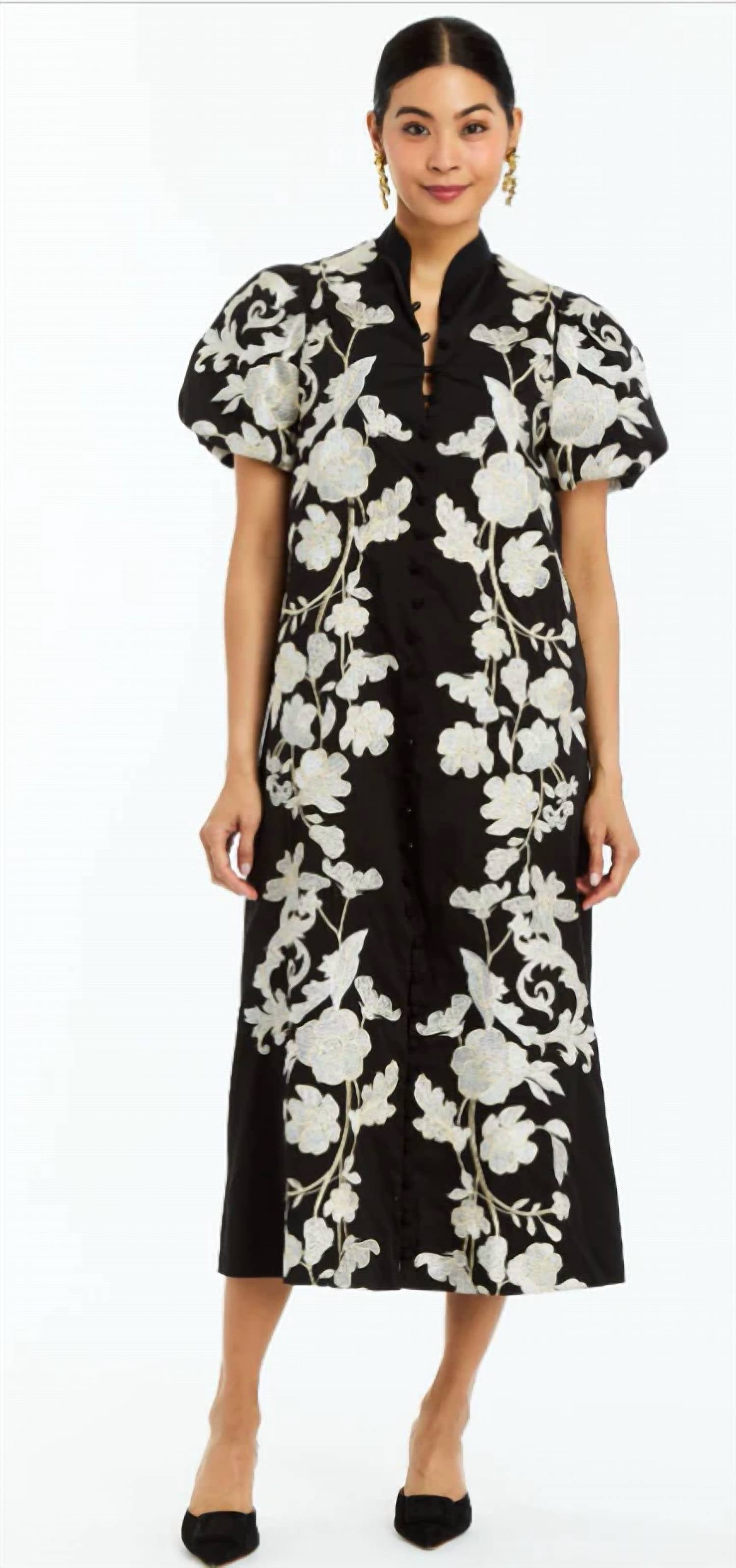Mestiza New York - Elliana Embroidered Applique Midi Dress