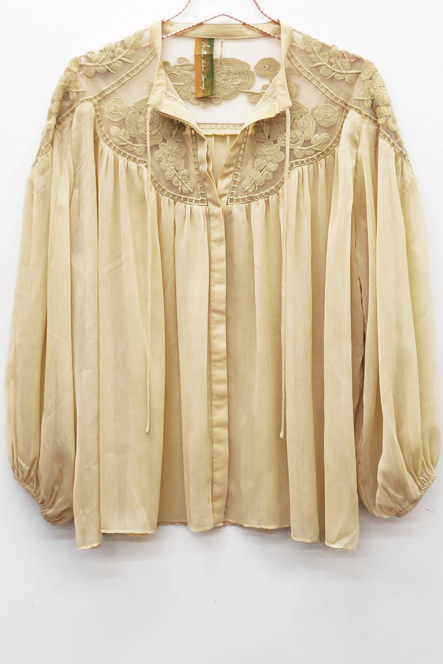 Aratta - Camellia Embroidered Chiffon Blouse
