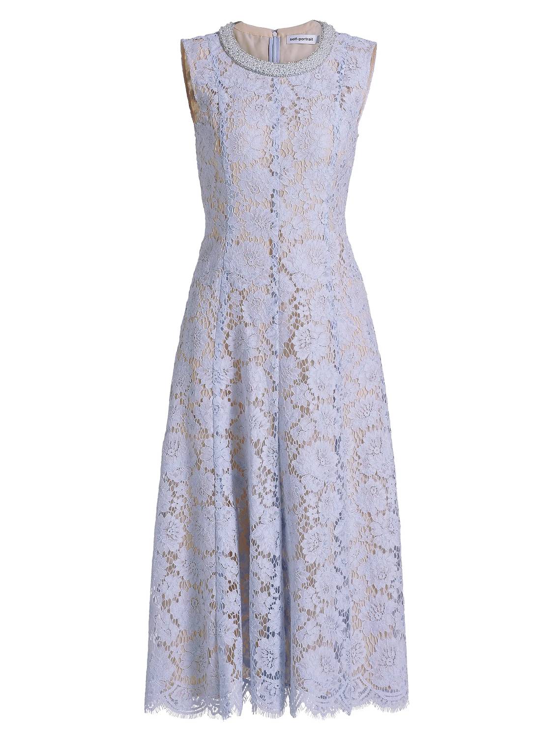 Self-Portrait - Pearl Lace Midi Dress