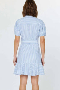 Current Air - Striped Shimmer Shirt Dress