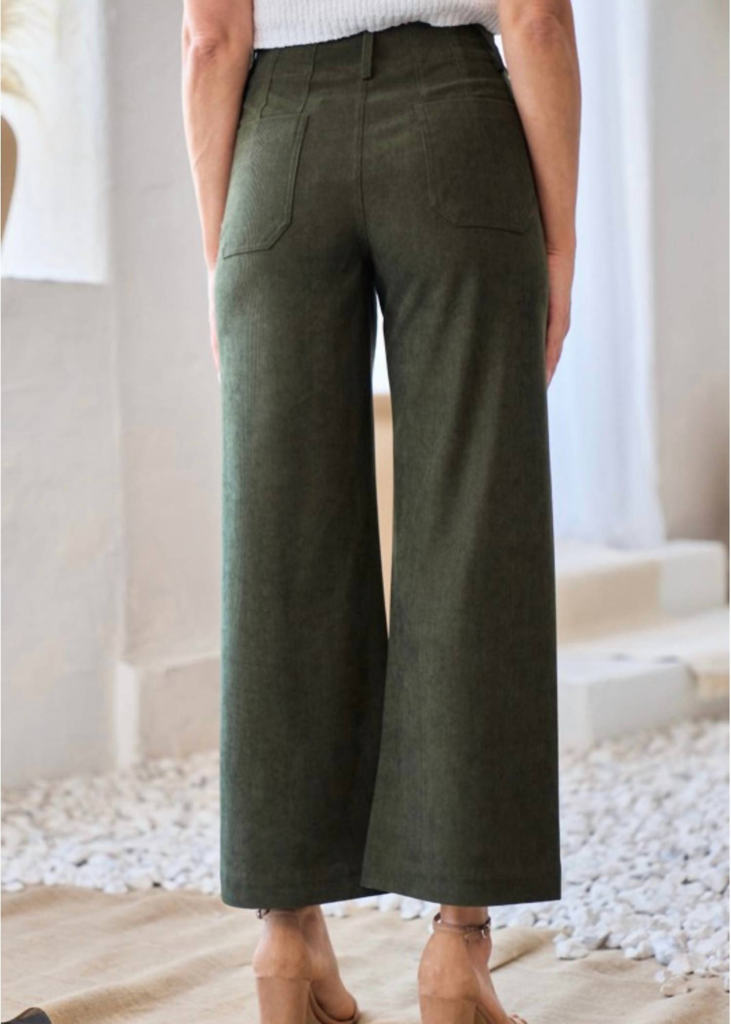 Hailey & Co - High Waist Wide Leg Corduroy Jeans