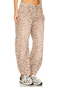Free People - Good Luck Printed Barrel Jeans
