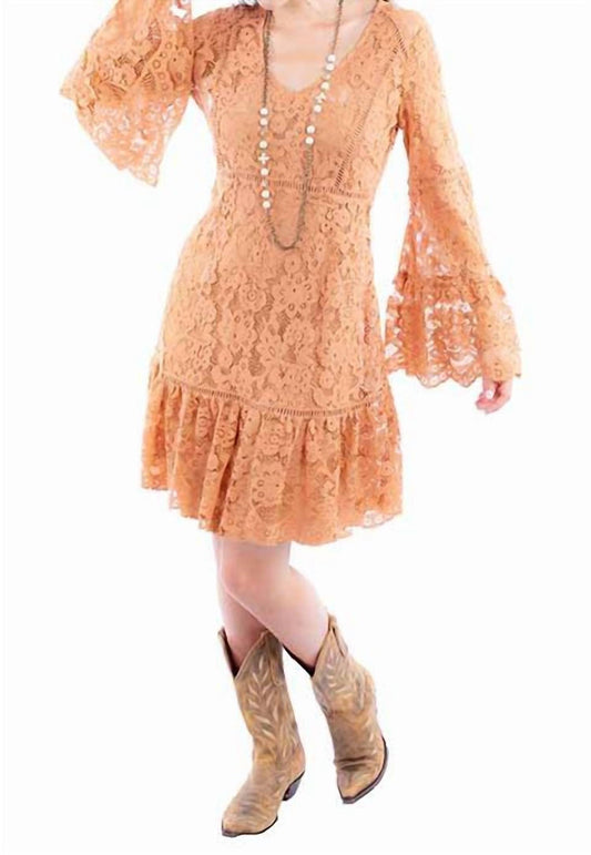 Scully - Lace Bell Sleeve Dress