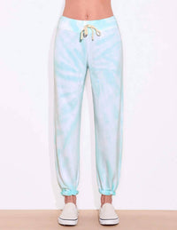 Sundry Basic Sweatpants in fiji white tie dye - women's pants