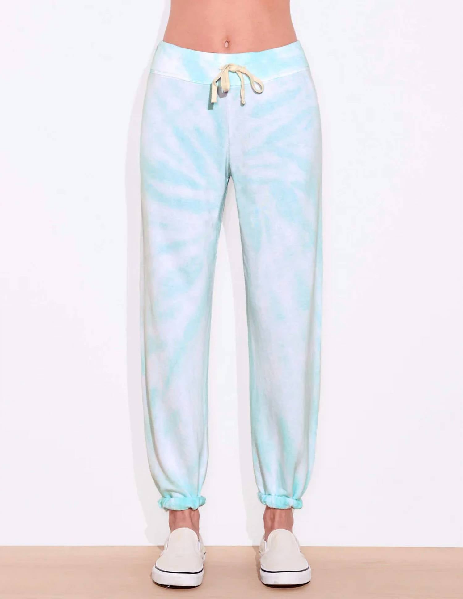 Sundry Basic Sweatpants in fiji white tie dye - women's pants