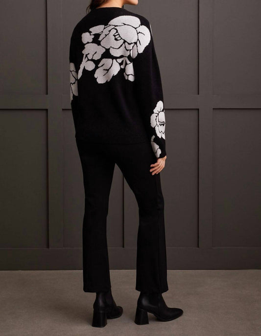 Tribal - Knit Jacquard Funnel Neck Sweater