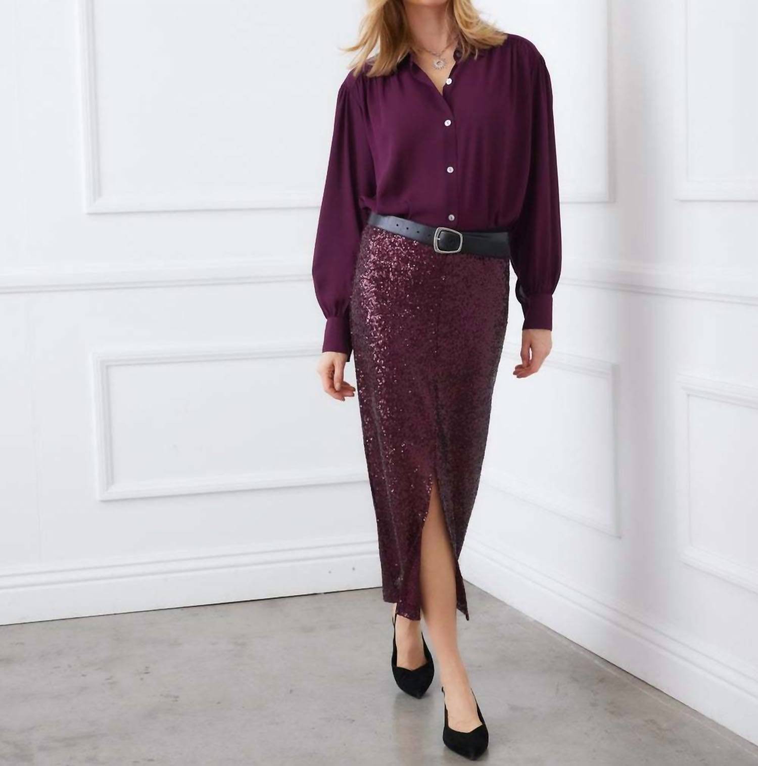 Karen Kane - Long Sleeve Dropped Shoulder Blouse