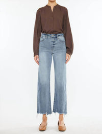 Kancan - Violet High Rise Slim Wide Leg Jean