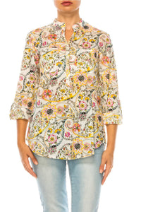 Magazine Clothing - Floral Paisley Tunic Top