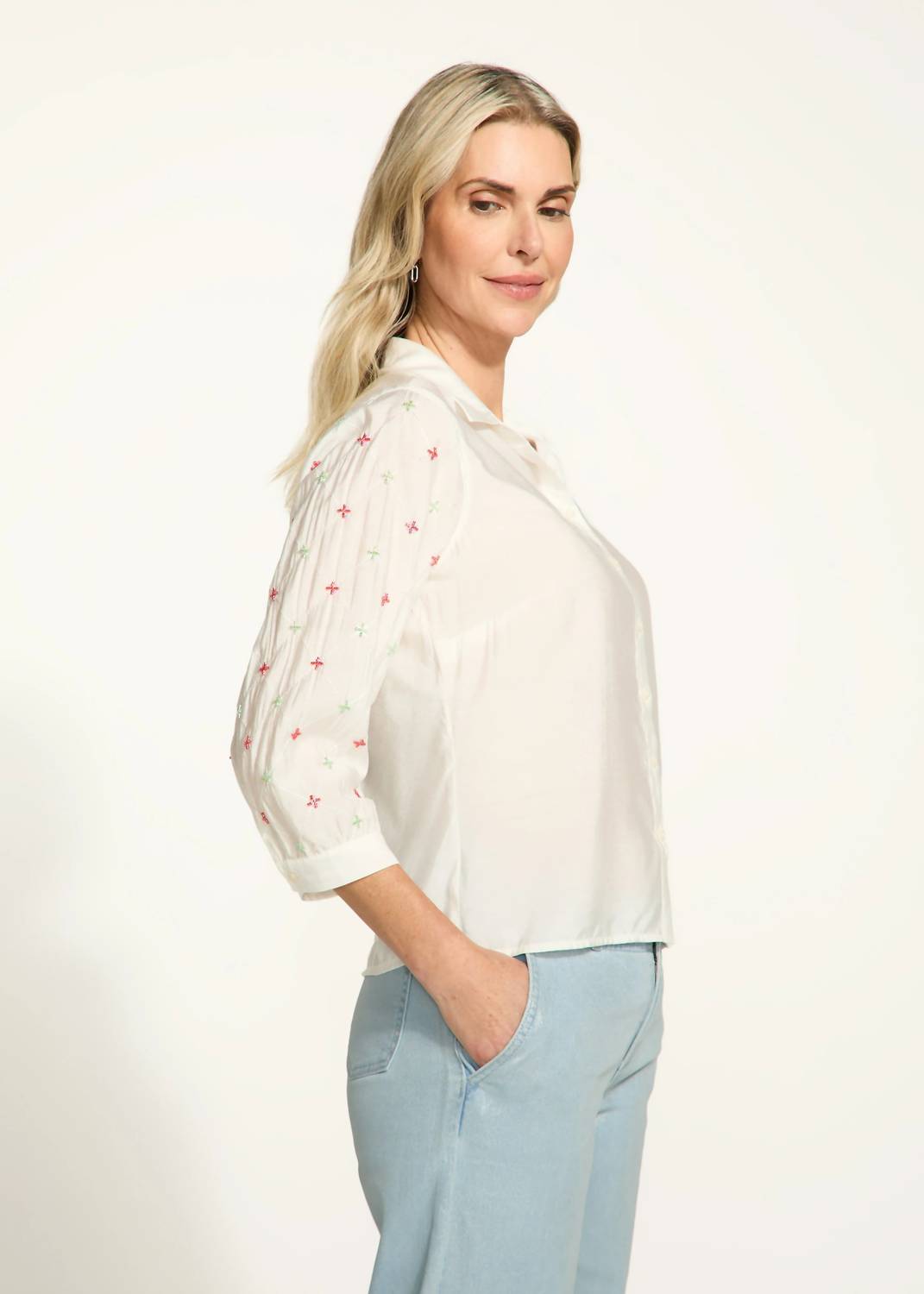 Fdj - Estelle Embellished Sleeve Shirt