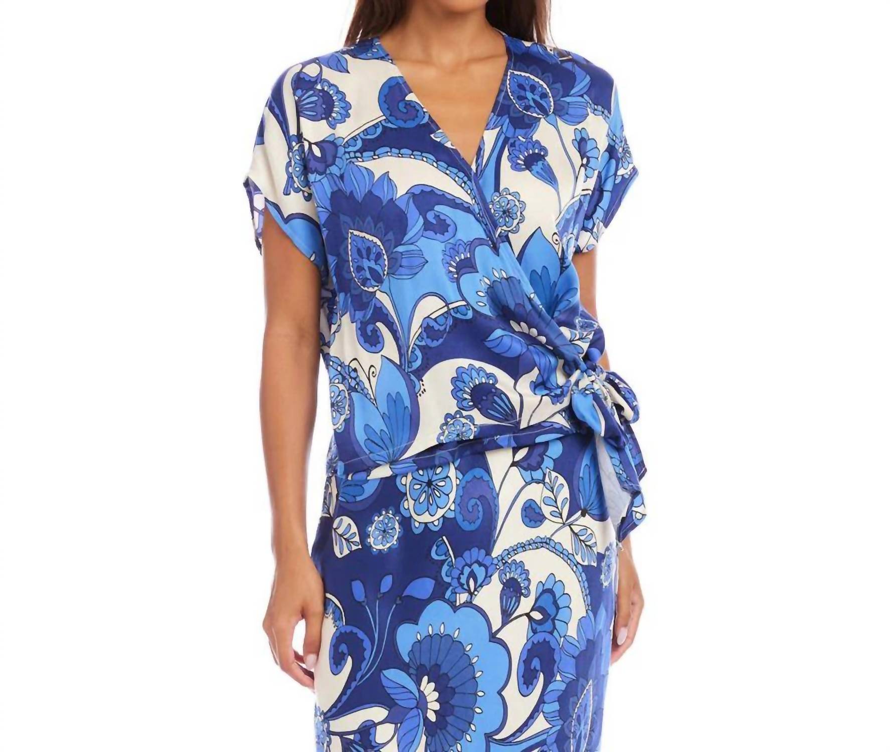 Karen Kane - Blouson Wrap Tie Top