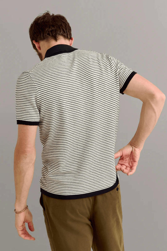 Billy Reid - Stripe Sweater Polo Shirt