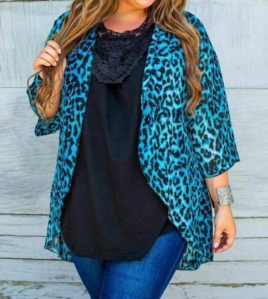 Leopard Short Kimono