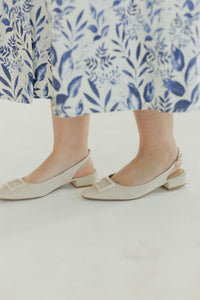 CHINESE LAUNDRY Women's Sweetie Linen Slingback Flats in beige - women's flats - alternate view