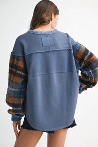 Amie & Co - MALVA PLAID PULLOVER