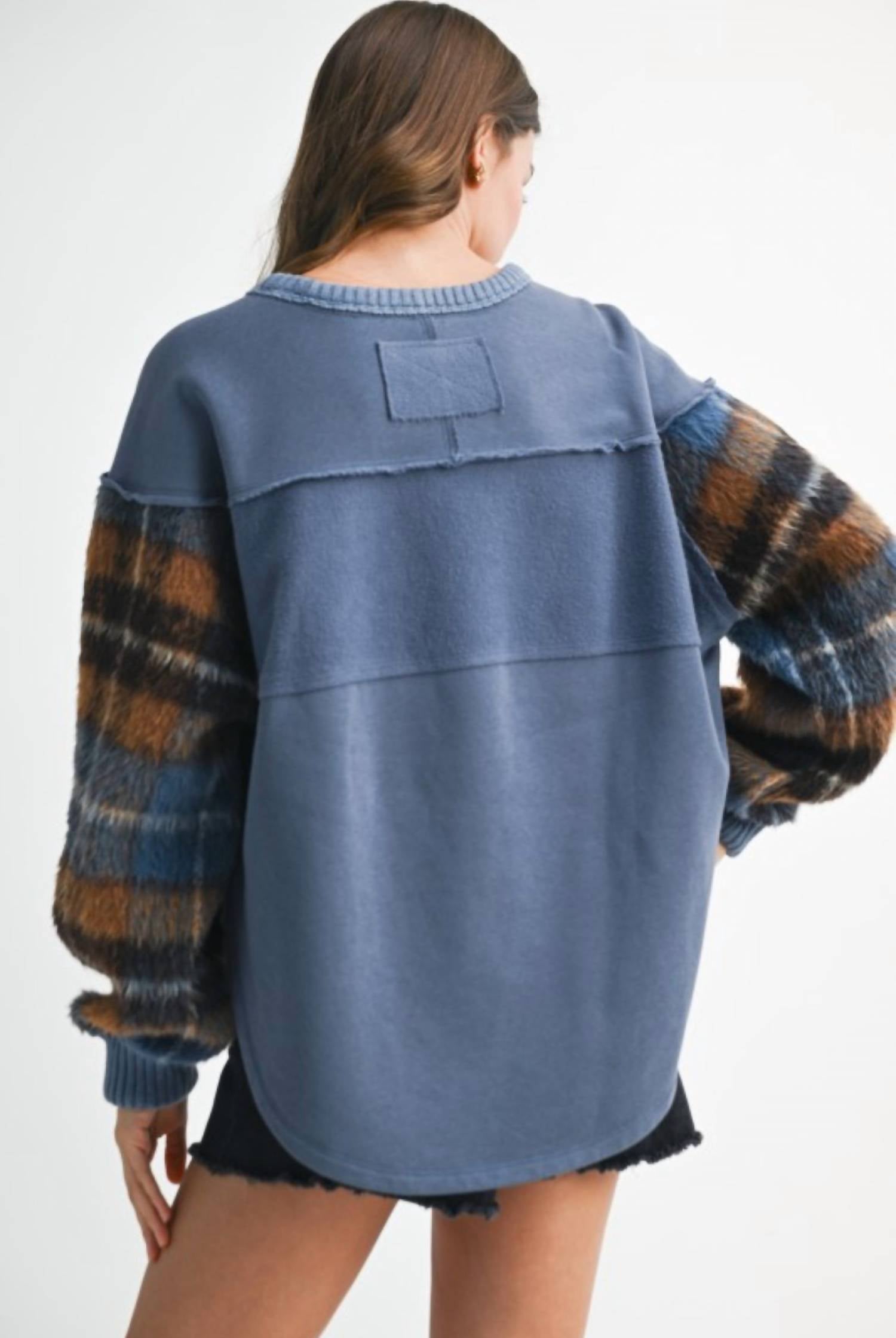 Amie & Co - MALVA PLAID PULLOVER