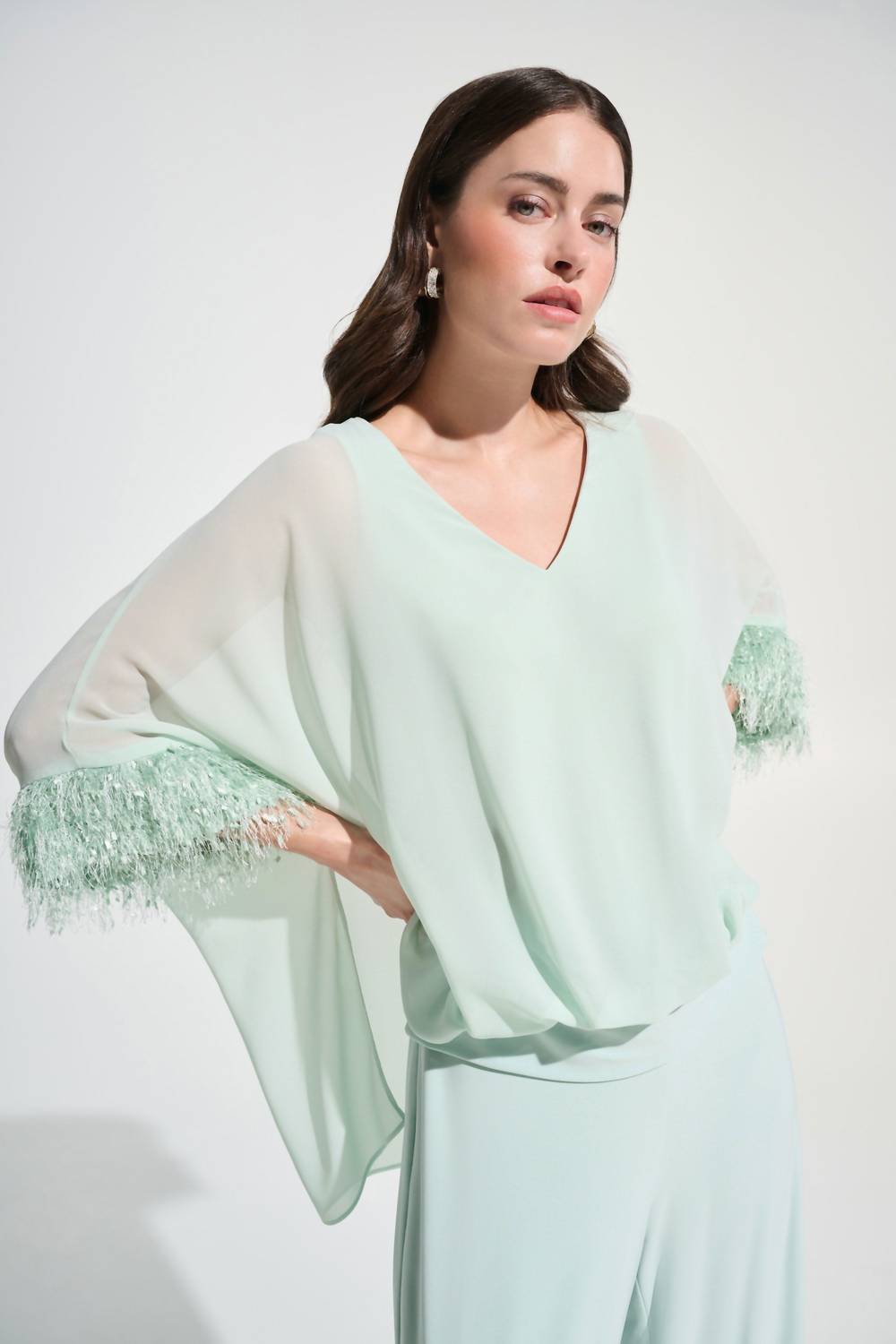 Joseph Ribkoff - Confetti Trim Top