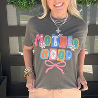 Hey Jude Graphic Tees - Motherhood Retro Floral Bow Graphic Tee