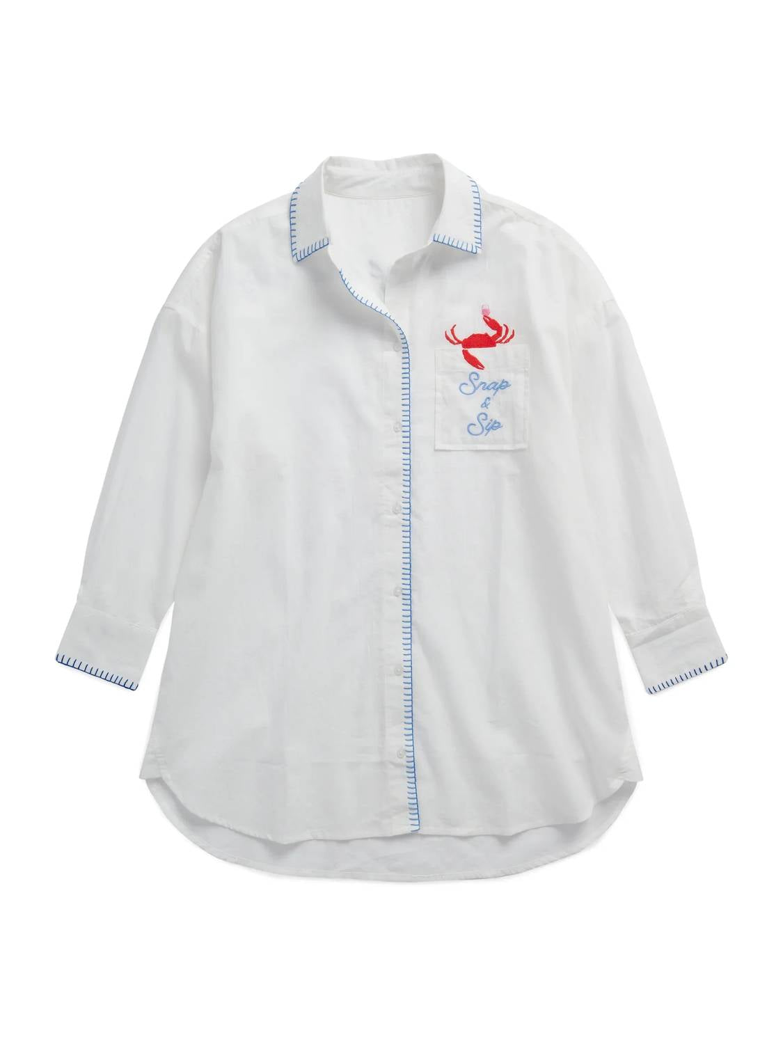 Shiraleah - Snap & Sip Catch Of The Day Cover-Up Shirt