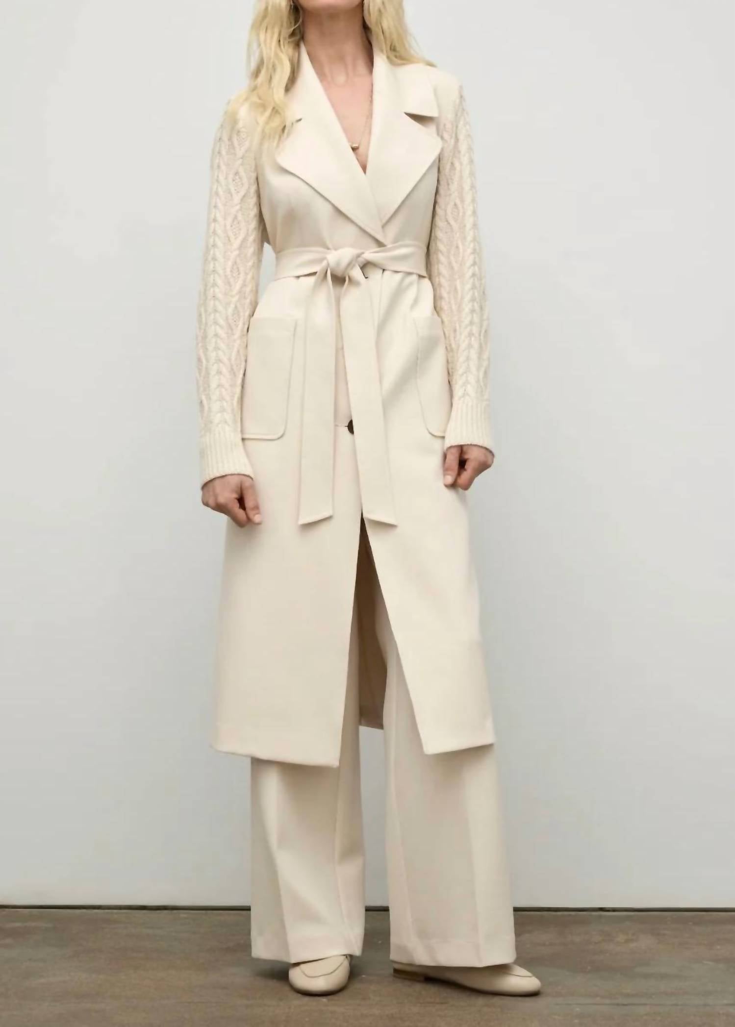 Iris Setlakwe - Cable Knit Sleeve Coat