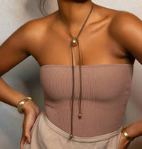 Marlyn Schiff - Suede Drift Pendant Necklace