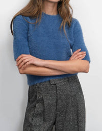 Greylin - Odette Fuzzy Elbow Sleeve Top