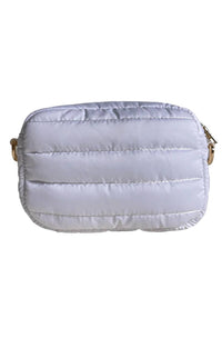 AHDORNED Women's Ella Quilted Puffer Bag in white - women's bag - alternate view