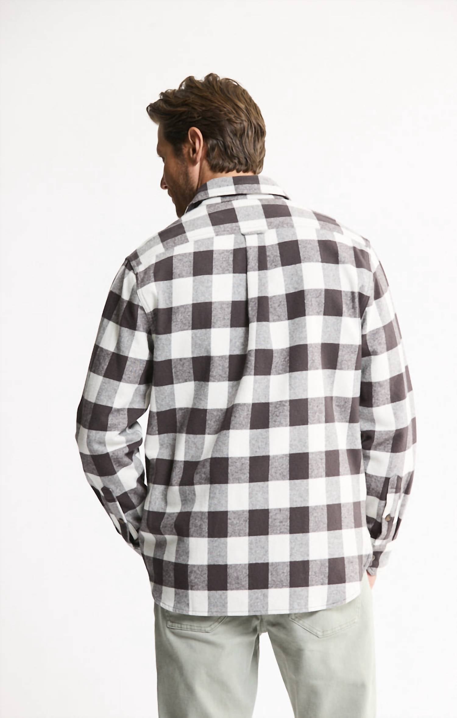 Jachs New York - Brawny Flannel Thermal Crewneck Shirt - 2-pack