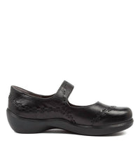 Ziera Women's Gummibear M Mary Jane in black leather - women's flats - alternate view