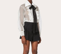 Valentino - Embroidered Organza Shirt