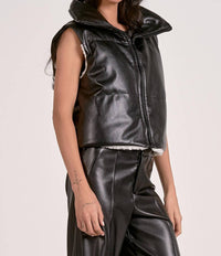 Elan - Reversible Faux Leather Vest