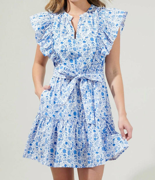 Sugarlips - Luray Floral Ruffle Mini Dress