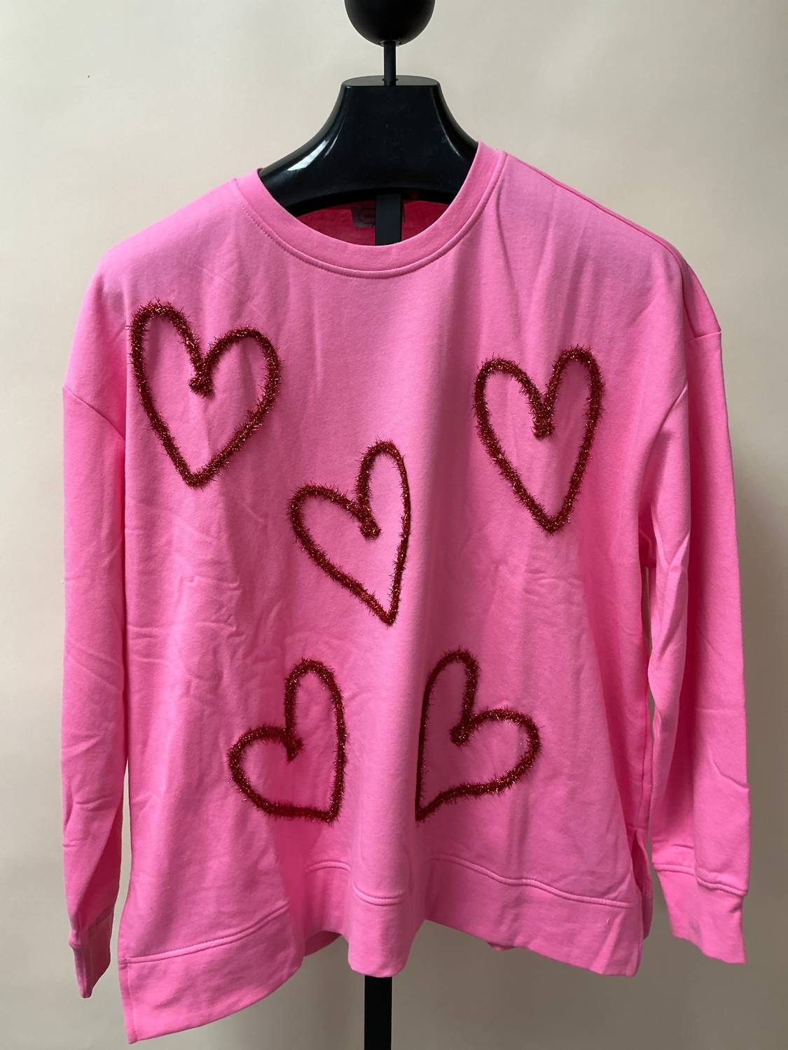 mudpie Valentine Crewneck Sweater in pink - women's sweater - view 4