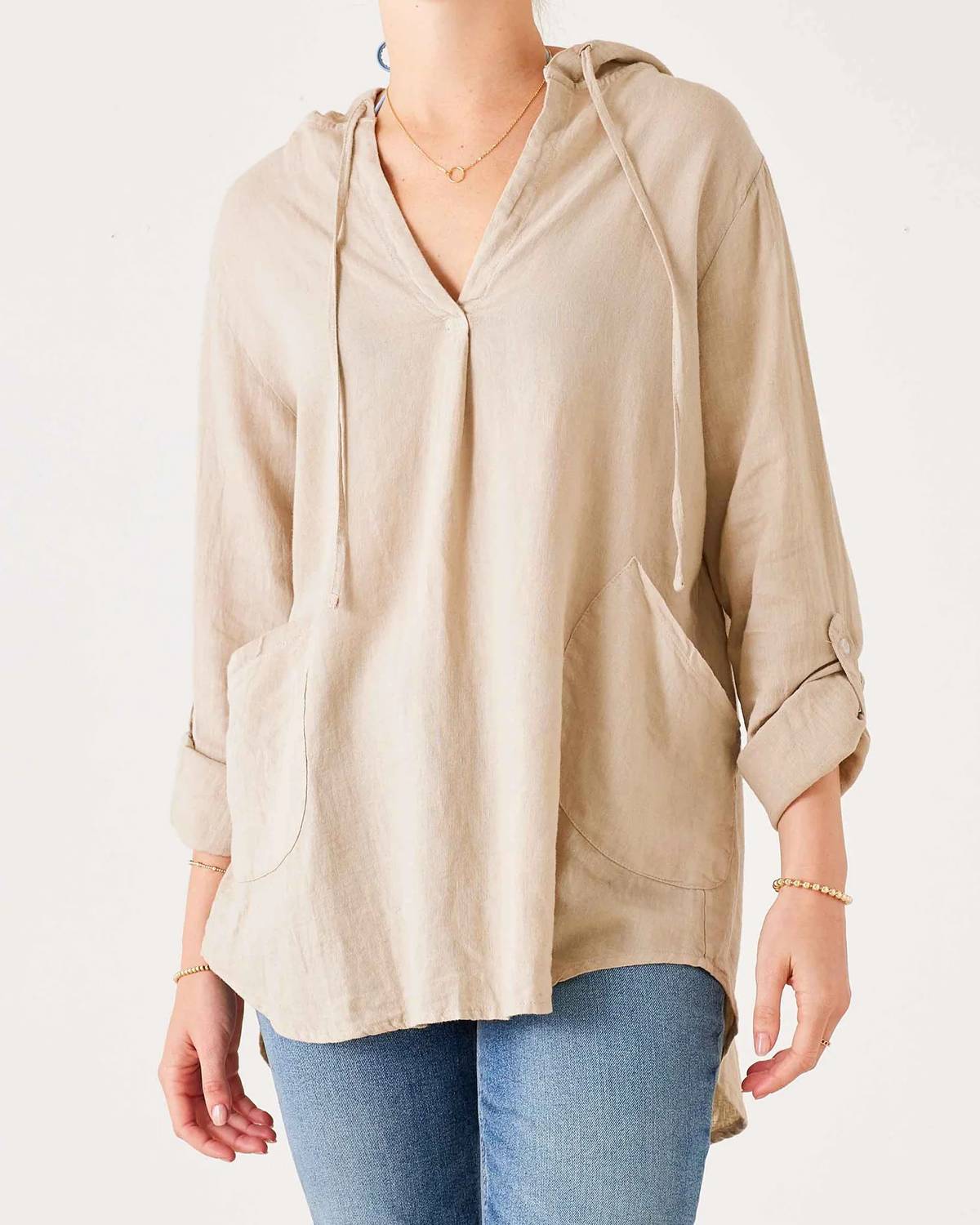 Mersea - Hermosa Hooded Linen Tunic