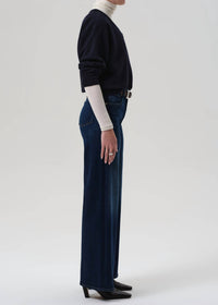 Citizens of Humanity Lyra Long Wide Jean in dark indigo - women's jeans - alternate view