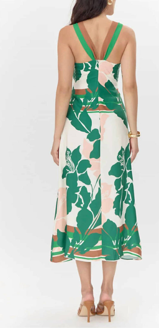 Greylin - Lyra Border Halter Midi Dress