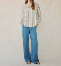 Bella Dahl - Stripe Oversized Button Down Shirt