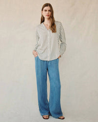 Bella Dahl - Stripe Oversized Button Down Shirt