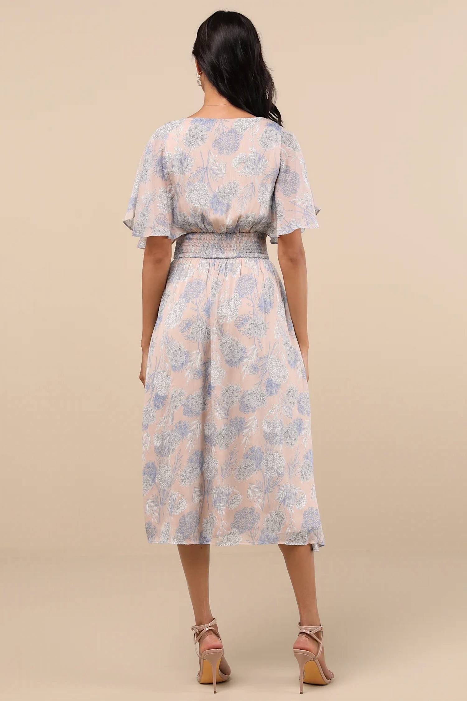 Lulus - Mimi Ruffled Midi Dress