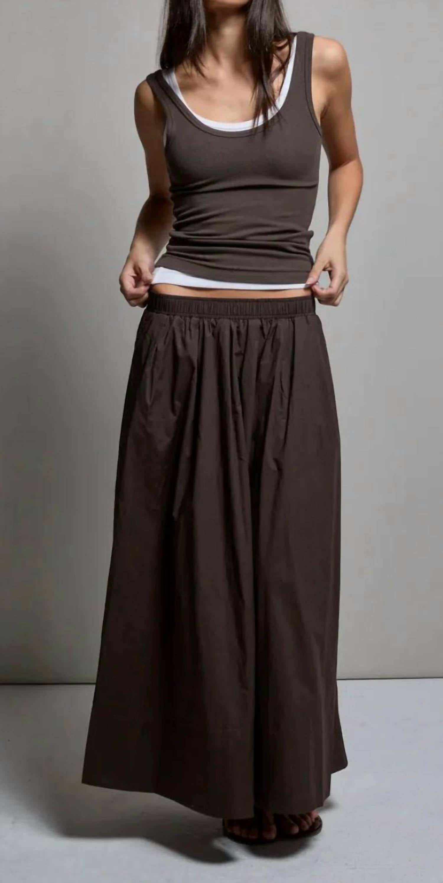 Asher - Kate Popeline Pleated Skirt