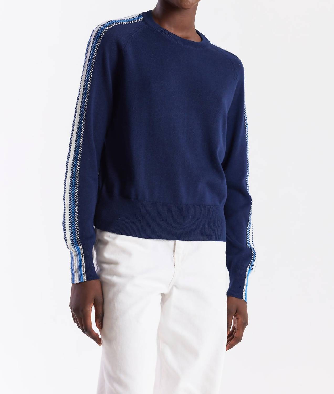 Brodie Cashmere - Geo Stripe Sweater