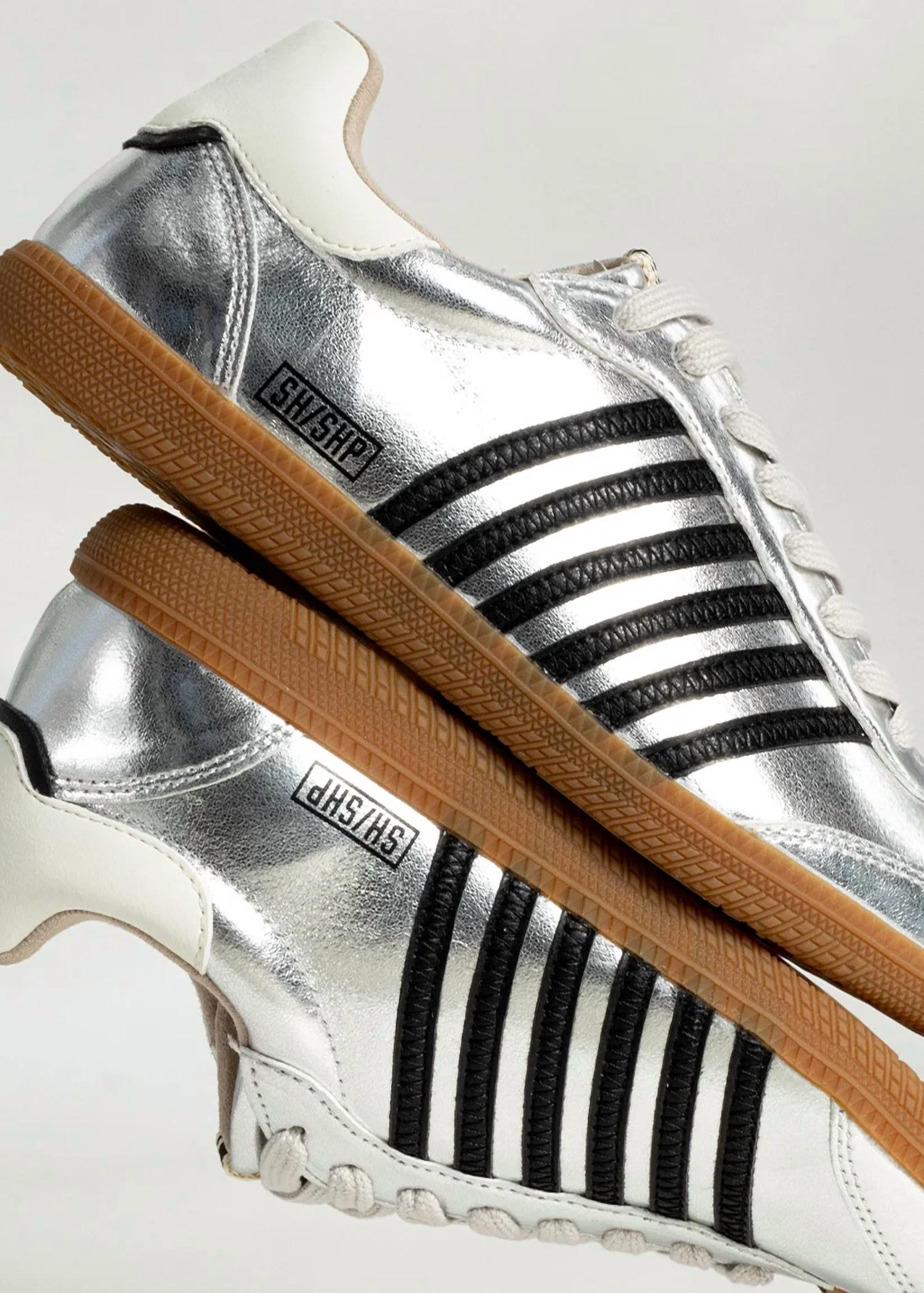 SHU SHOP Women's Stevie Metallic Sneaker in silver - women's sneaker - view 7