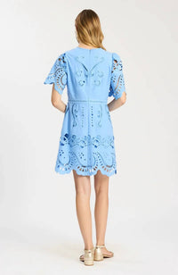 Tyler Boe - Lacey Cotton Open Embroidered Mini Dress