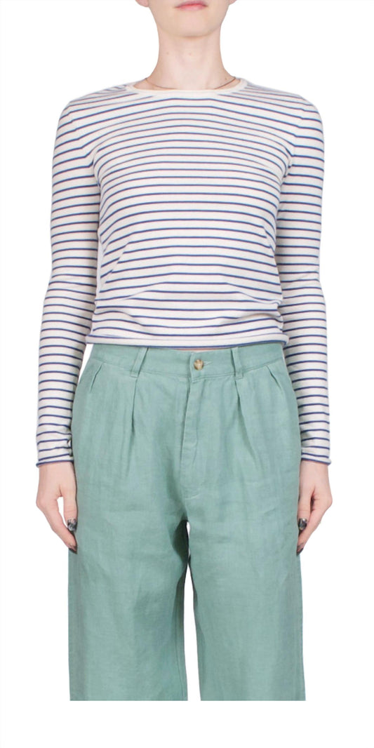 Denimist - Striped Skinny Crewneck Top