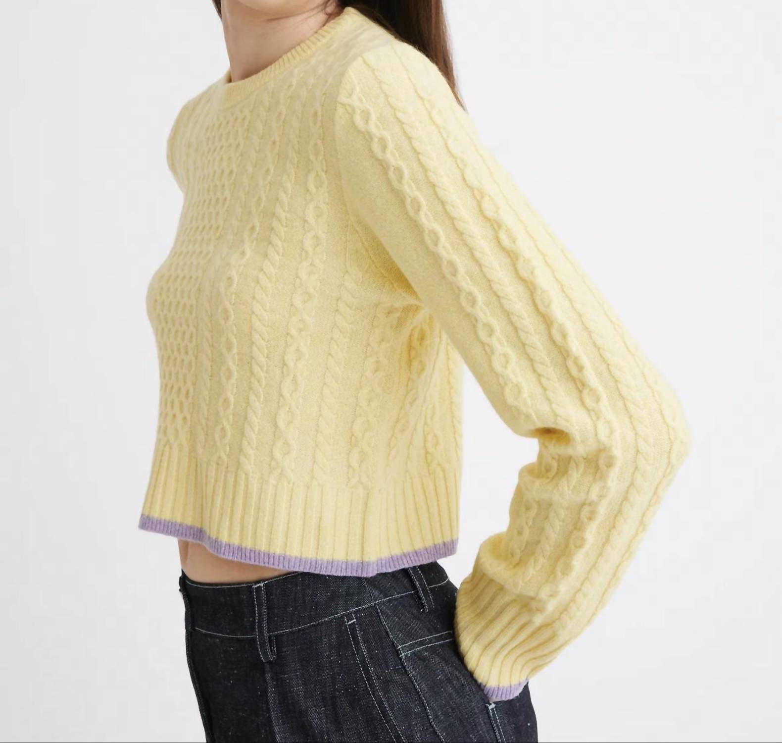 Matthew Bruch - Cable Knit Crew Neck Sweater