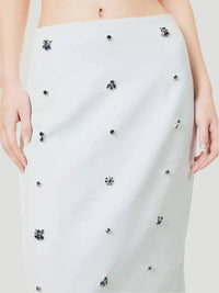 Huishan Zhang - Thalia Gem-Embellished Midi Skirt