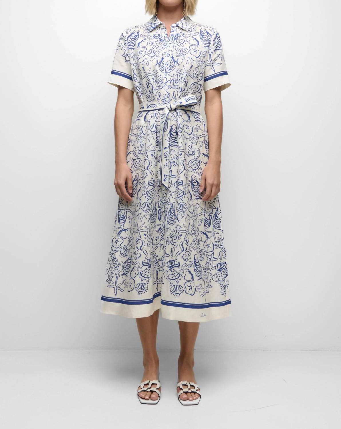 Simkhai - Audria Belted Linen Midi Dress