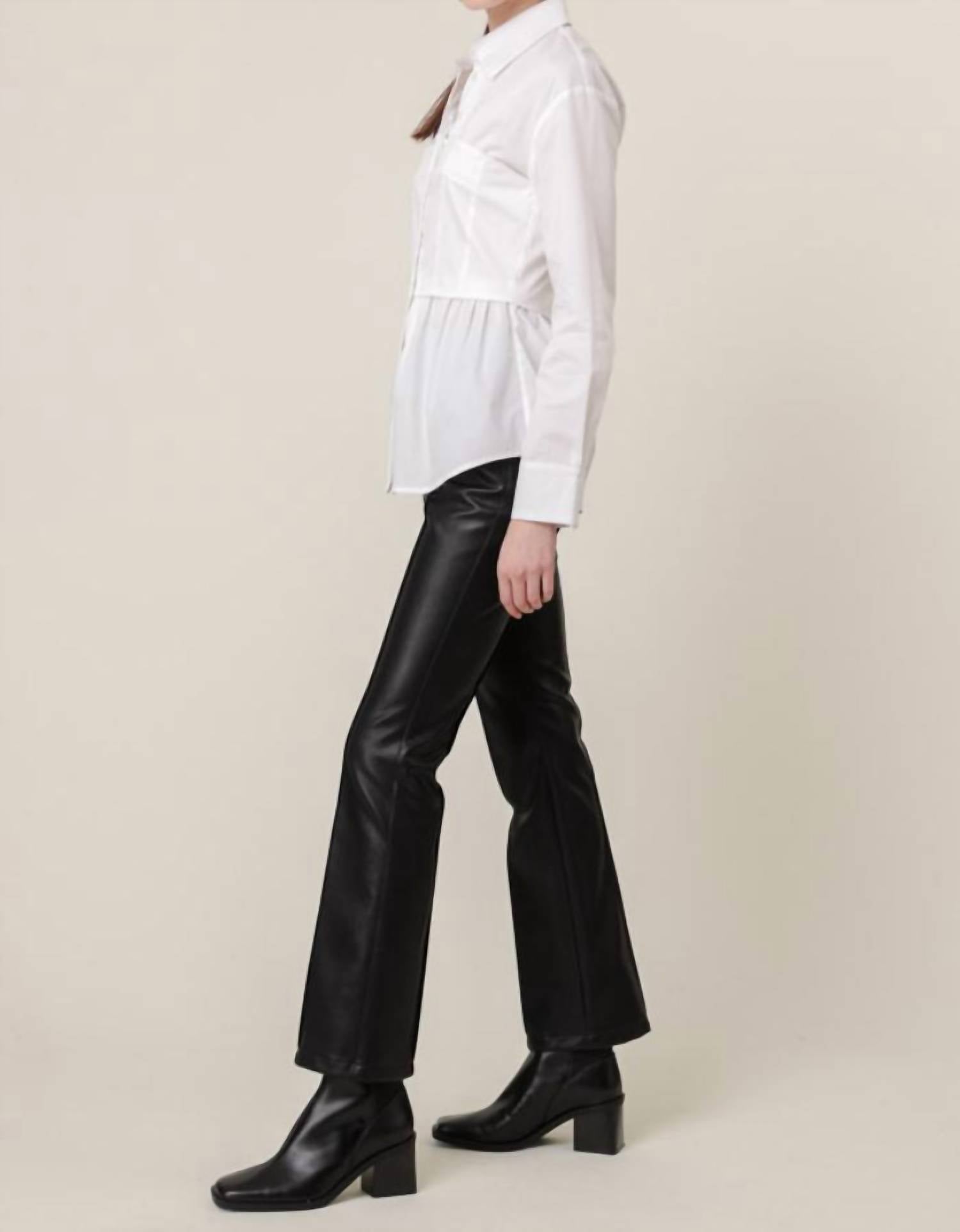 Line And Dot - Rene Poplin Top